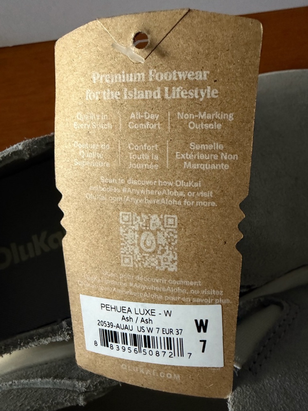 OluKai Women's Slip-On Suede Loafers in Light Gray - Picture 11 of 11